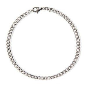 OLIVER CABELL 4mm Cuban Chain Bracelet in Silver - 8"